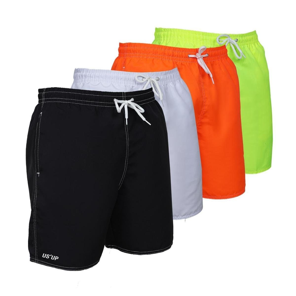 Foto de referência: Kit com 4 shorts de tactel.
